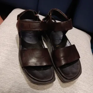 Prada Leather Sandals Adjustable Ankle Straps Y2K Women's Size 36.5 Usa 6.5