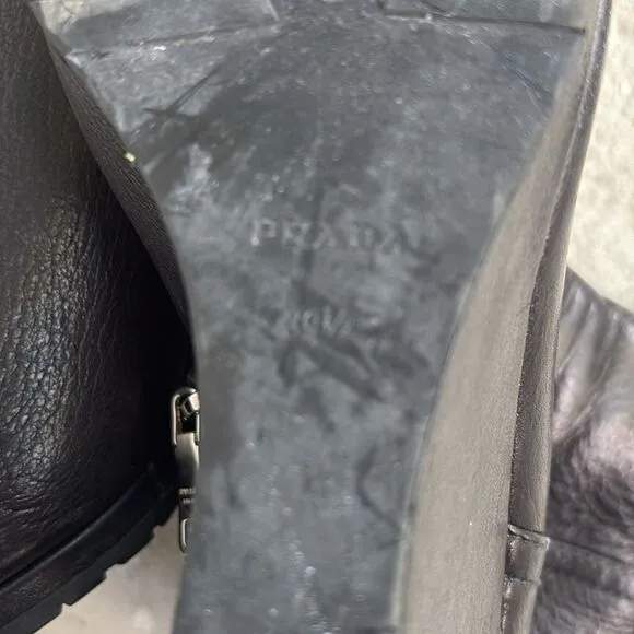 Prada wedge ankle boots