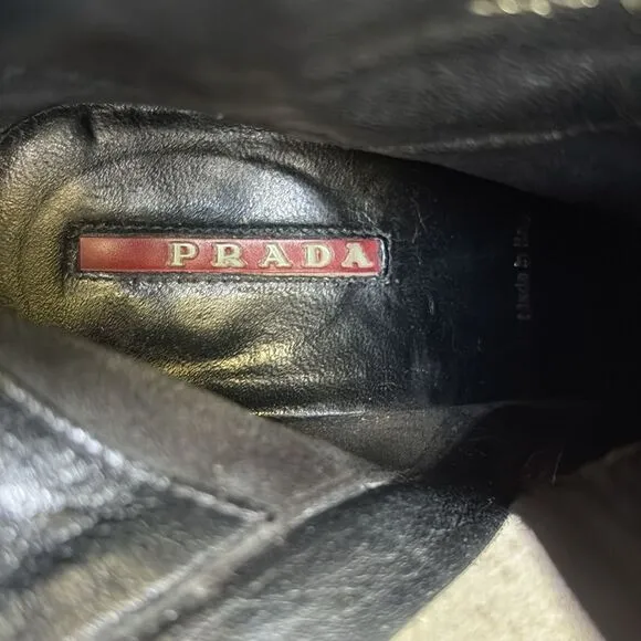 Prada wedge ankle boots