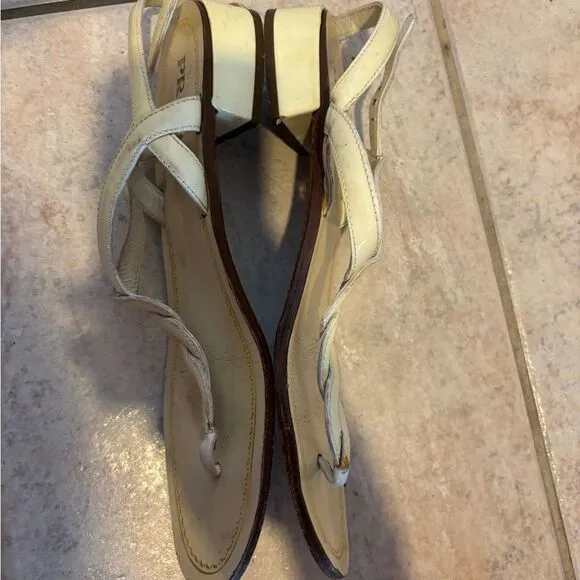 PRADA BRAIDED THONG SANDALS twisted flip flopsShoes SLINGBACK FLATS open toe