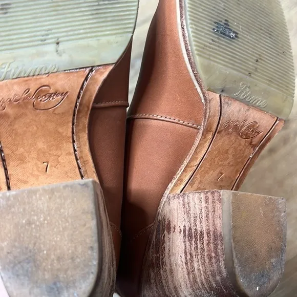 Rachel Comey Hitch Whiskey Leather Ankle Boots Size 7