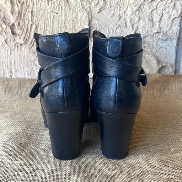Rag &amp; Bone Harrow boots black Ankle Leather Size 38 Box