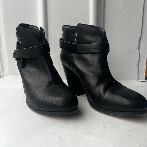 Rag &amp; Bone Leather Harrow Ankle Boots