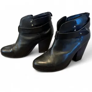 Rag &amp; Bone Leather Heeled Ankle Boots - Size 36