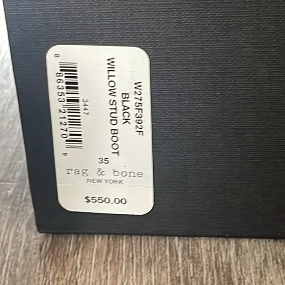 Rag &amp; Bone Willow Studded Boot in Black Size 35 (US 5)