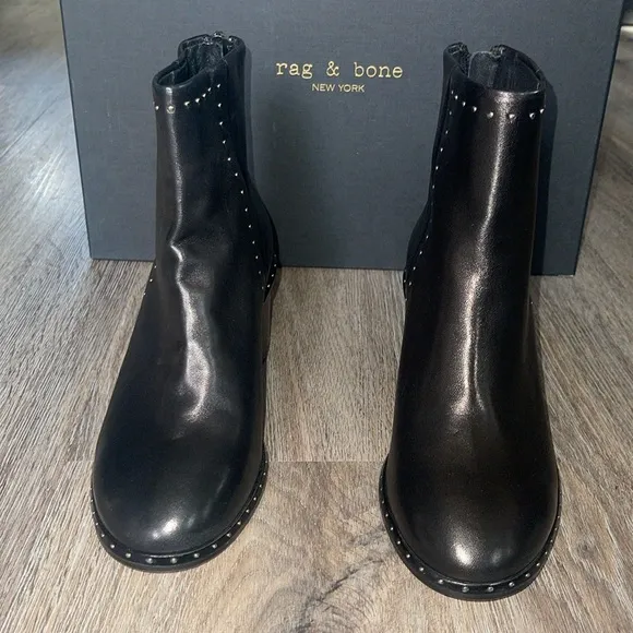 Rag &amp; Bone Willow Studded Boot in Black Size 35 (US 5)