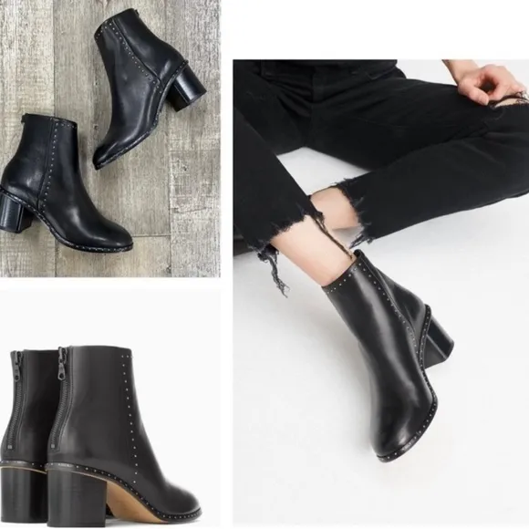 Rag &amp; Bone Willow Studded Boot in Black Size 35 (US 5)