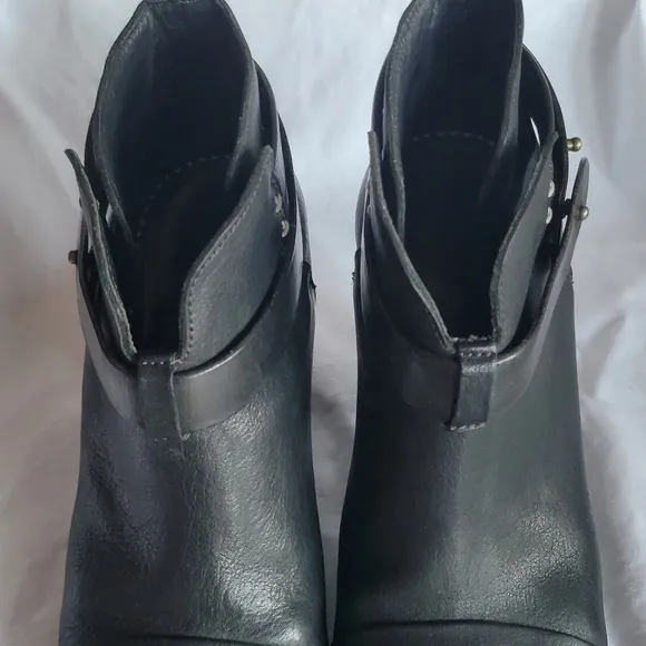 Rag &amp; Bone Womens Leather Harrow Belted Ankle Boots Black Size 38.5 / 8.…