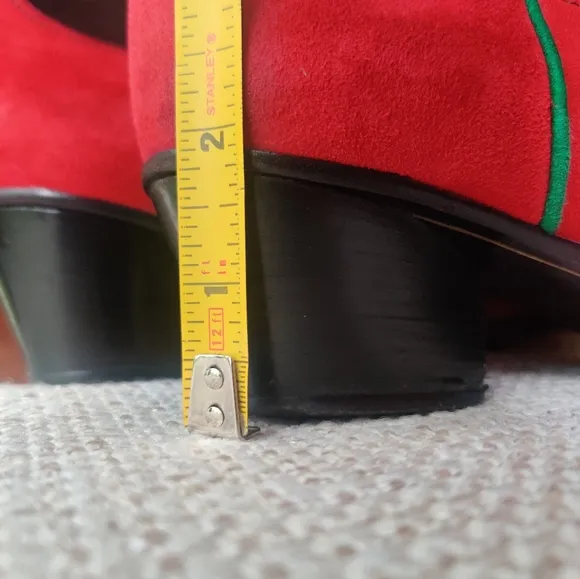 RARE Anne Klein Couture Cowboy Boots – Size 8.5 – Multi Color Leather/Suede