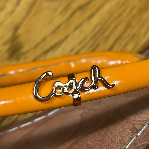 RARE COACH ORANGE SLICE SANDALS