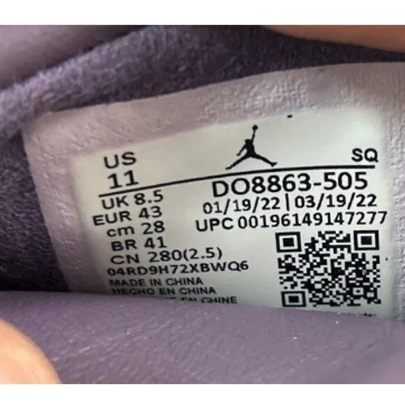 RARE Jordan Nike Sophia Puff Slide Canyon Purple Women Size 11 Flip Flop Sandals