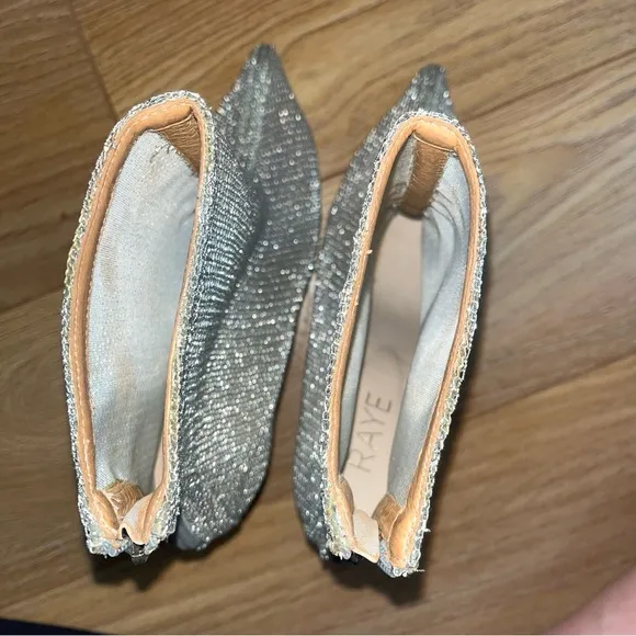 RAYE Revolve Silver Mesh Ankle Boots 8.5
