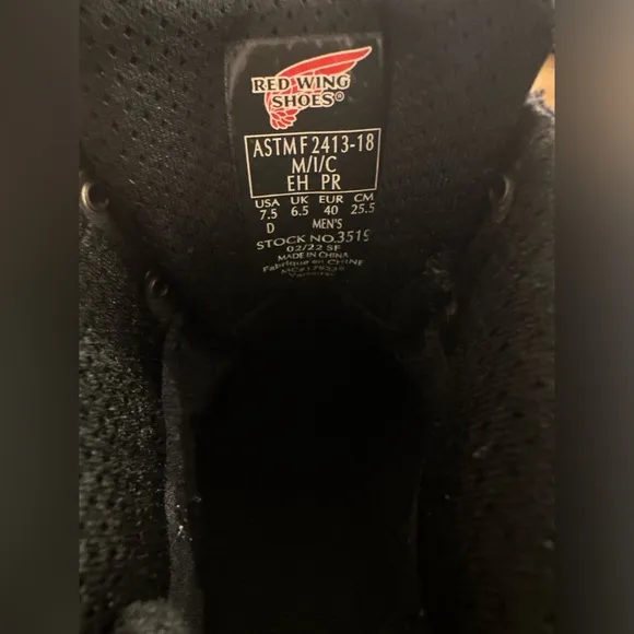 Red Wing  3519 Tradesman Men’s Waterproof Leather Safety Toe Boot Size 7.5 D