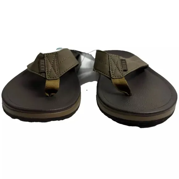 REEF Brown Leather Journeyer Men's Flip Flop Sandals | Size 11 | NEW!!!🌊⛱️
