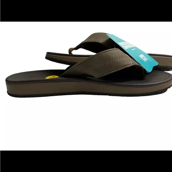 REEF Brown Leather Journeyer Men's Flip Flop Sandals | Size 11 | NEW!!!🌊⛱️