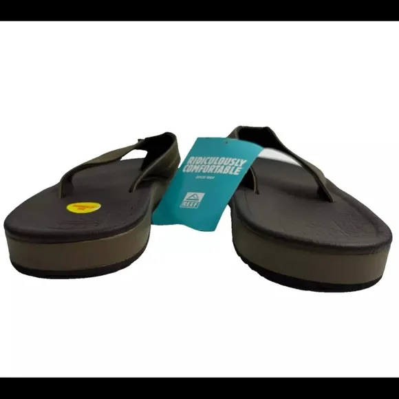 REEF Brown Leather Journeyer Men's Flip Flop Sandals | Size 11 | NEW!!!🌊⛱️
