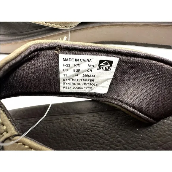REEF Brown Leather Journeyer Men's Flip Flop Sandals | Size 11 | NEW!!!🌊⛱️