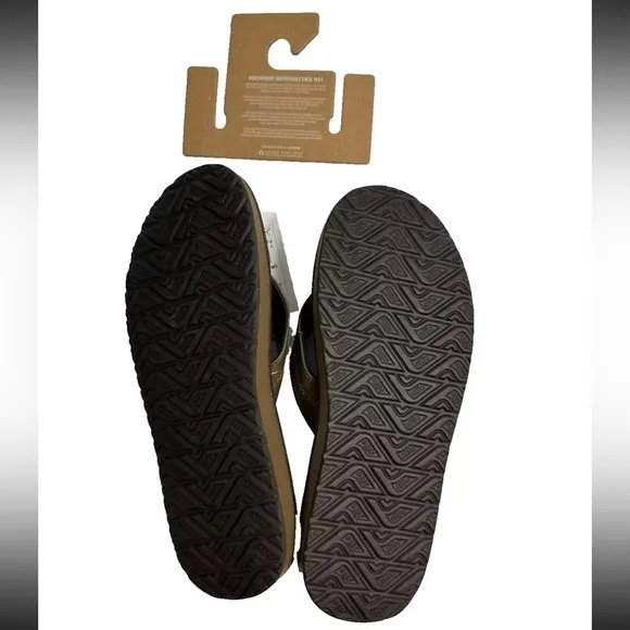 REEF Brown Leather Journeyer Men's Flip Flop Sandals | Size 11 | NEW!!!🌊⛱️