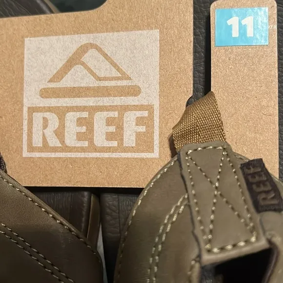 REEF Brown Leather Journeyer Men's Flip Flop Sandals | Size 11 | NEW!!!🌊⛱️