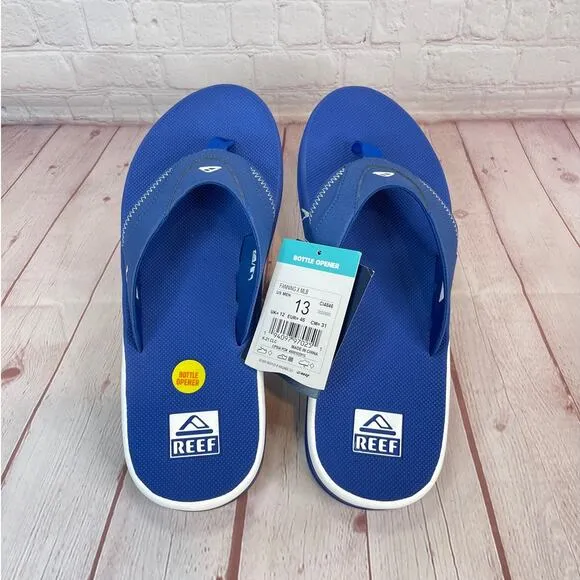 Reef Fanning x MLB LA Dodgers With Bottle Opener Flip Flops Sandals Mens Size 13