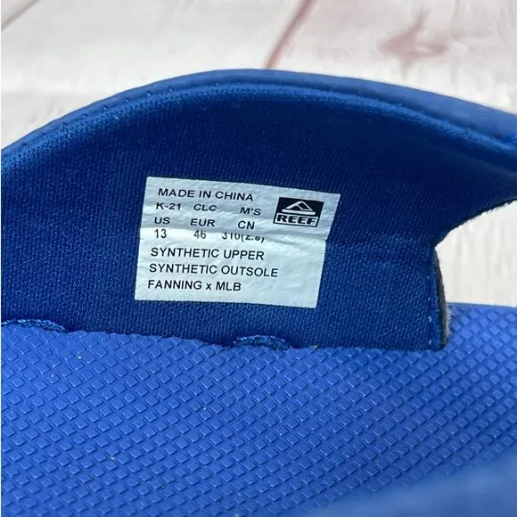 Reef Fanning x MLB LA Dodgers With Bottle Opener Flip Flops Sandals Mens Size 13