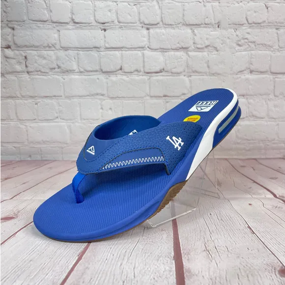 Reef Fanning x MLB LA Dodgers With Bottle Opener Flip Flops Sandals Mens Size 13