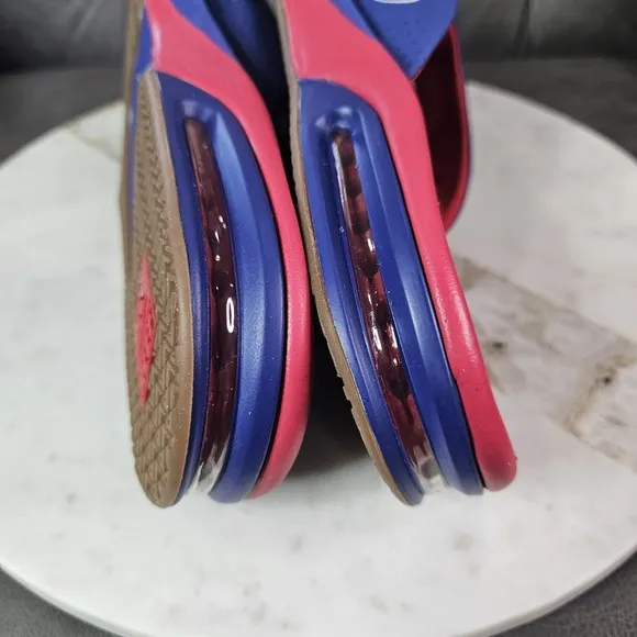 REEF FANNING X MLB TEXAS RANGERS MENS 13 NAVY BLUE/RED FLIP FLOPS SANDALS New