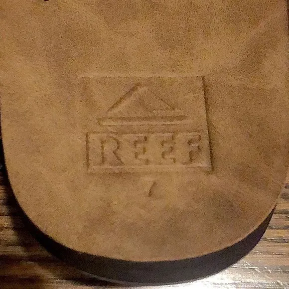 REEF Men’s Brown Slip On Flip Flop Thong Sandals Sz 7