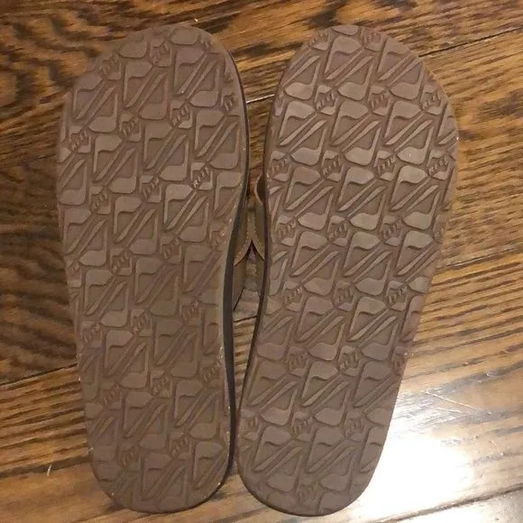 REEF Men’s Brown Slip On Flip Flop Thong Sandals Sz 7