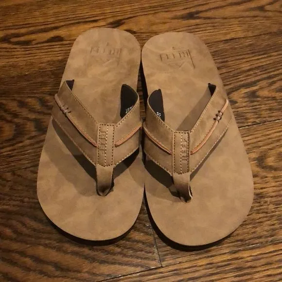 REEF Men’s Brown Slip On Flip Flop Thong Sandals Sz 7