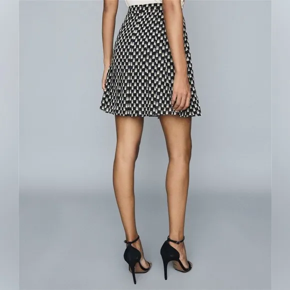 REISS Vivi Printed Mini Skirt 10