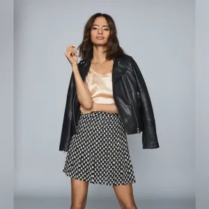 REISS Vivi Printed Mini Skirt 10