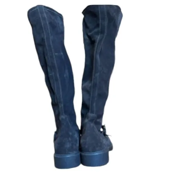Revolve LA CANADIENNE STEVIE DARK BROWN SUEDE WATERPROOF BUCKLE KNEE BOOTS