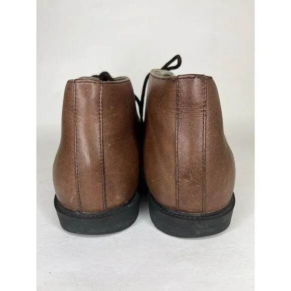 Rhea Chukka Boots Men Size 44 US 10.5 Brown Leather Lace Up Boots