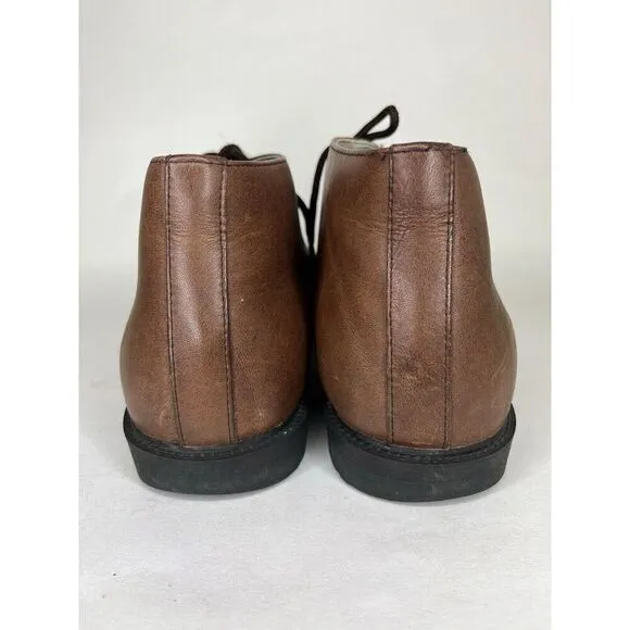 Rhea Chukka Boots Men Size 44 US 10.5 Brown Leather Lace Up Boots