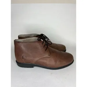 Rhea Chukka Boots Men Size 44 US 10.5 Brown Leather Lace Up Boots