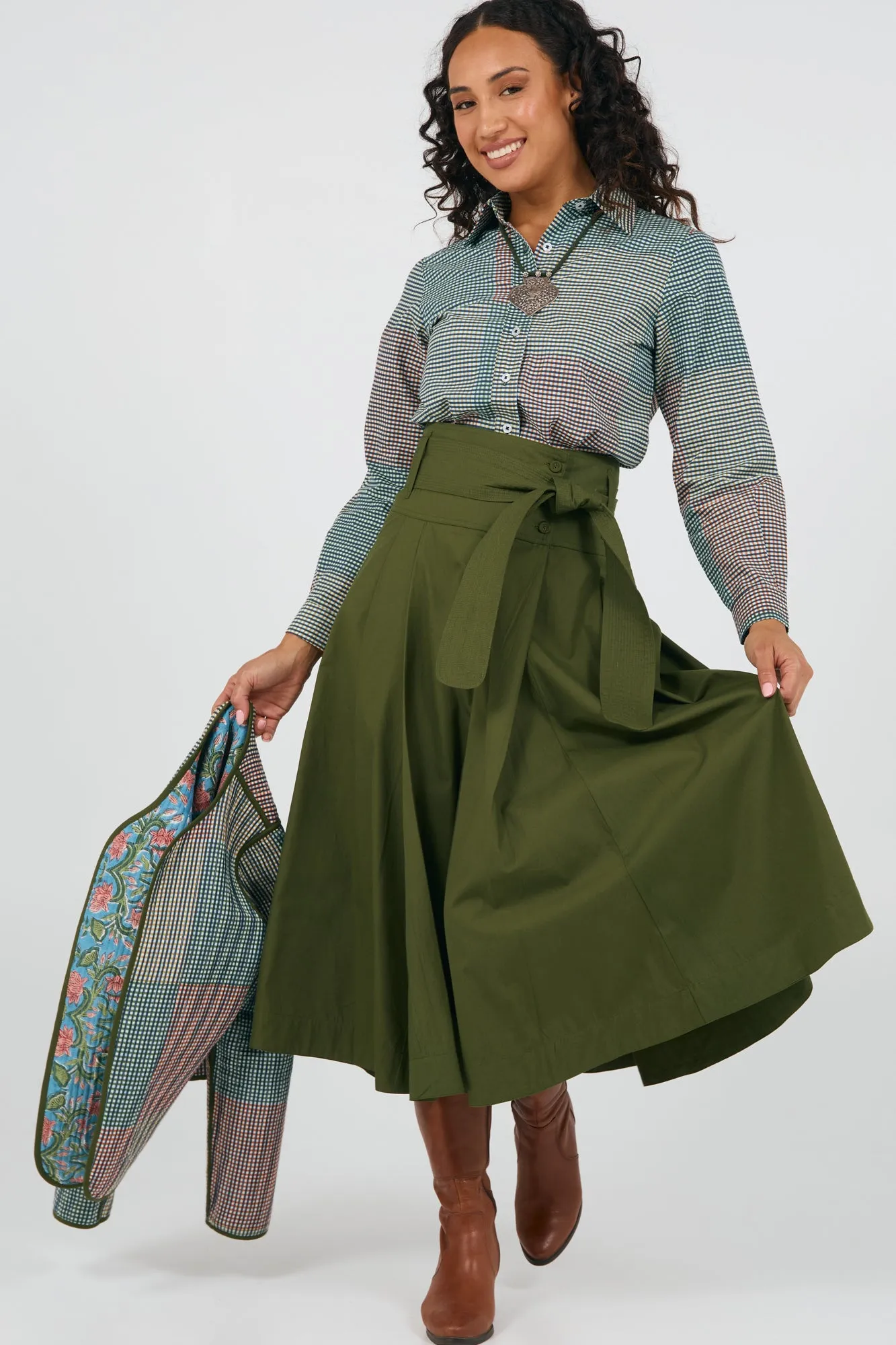 Rhodes Skirt Cypress Green