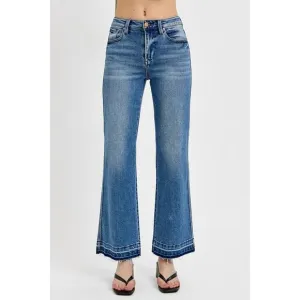 RISEN Full Size Raw Hem Ankle Bootcut Jeans Plus Size