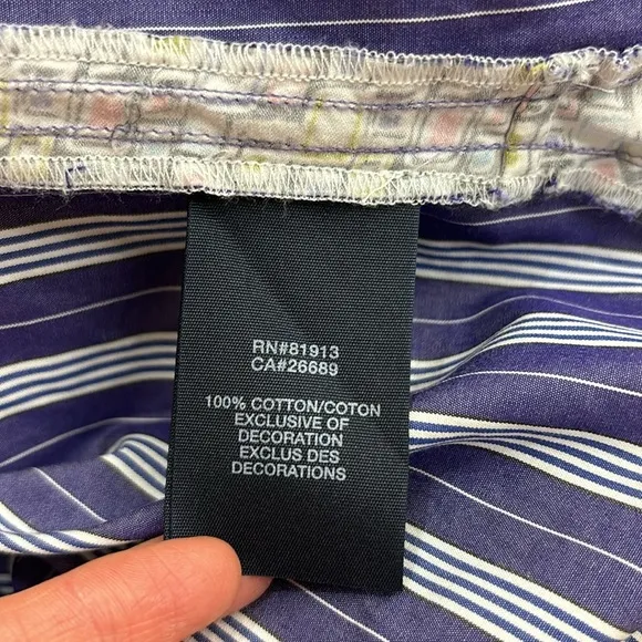 Robert Graham Striped &amp; Embroidered &quot;Summer Theme&quot; Shirt XXL