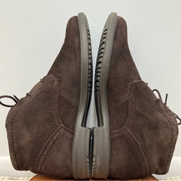 Rockport Berenger Plain Toe Chukah Boot Brown Java Suede Leather Men’s Size 10.5