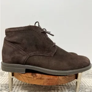 Rockport Berenger Plain Toe Chukah Boot Brown Java Suede Leather Men’s Size 10.5