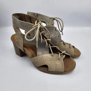 Rockport Cobb Hill Hattie Open Lace Open-toe Heeled Shoes 7.5
