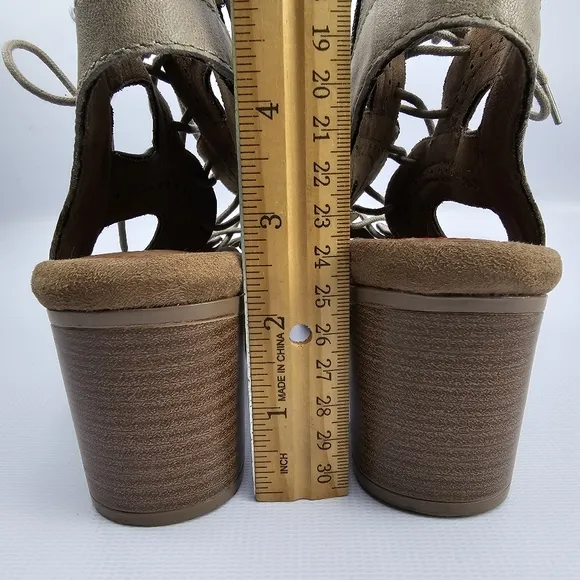 Rockport Cobb Hill Hattie Open Lace Open-toe Heeled Shoes 7.5
