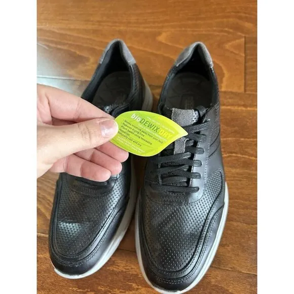 Rockport Leather Sport Sneakers Shoes Mens NEW US 6.5 W Lace Up Casual Black