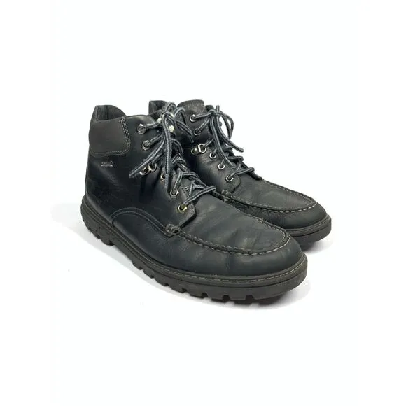 Rockport Weather or Not Moc Toe Waterproof Boots BLACK Laces Mens Size 11