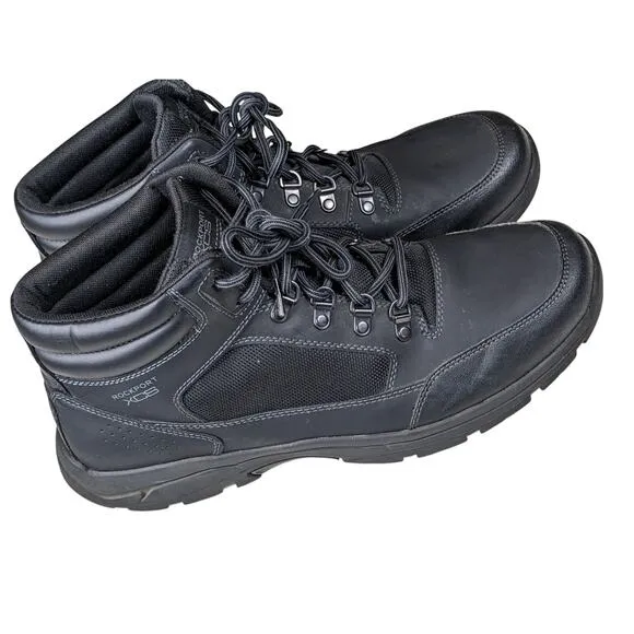 Rockport XCS Shoes Mens 13 Leather Hiking Boots Waterproof Shock Elkhart CH9953