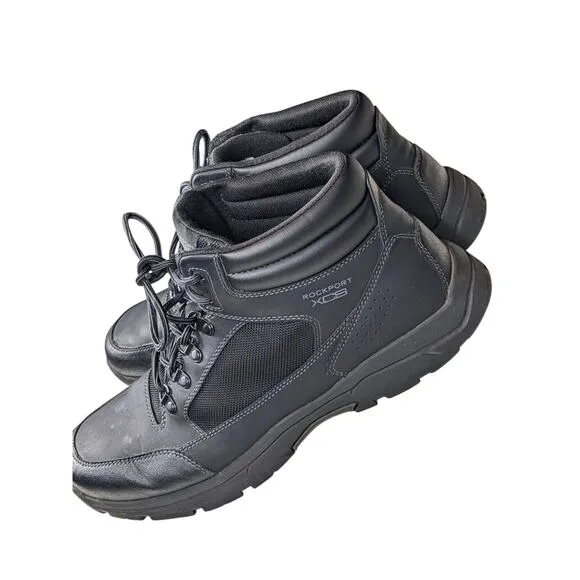 Rockport XCS Shoes Mens 13 Leather Hiking Boots Waterproof Shock Elkhart CH9953