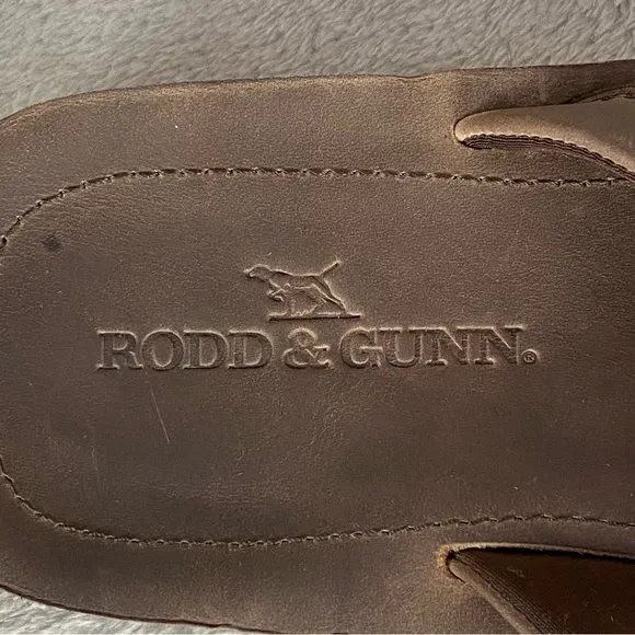 Rodd &amp; Gunn Piha Jandal Mens Flip Flops Sandals EU 41 US 8Brown Leather NEW