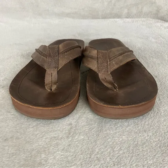 Rodd &amp; Gunn Piha Jandal Mens Flip Flops Sandals EU 41 US 8Brown Leather NEW