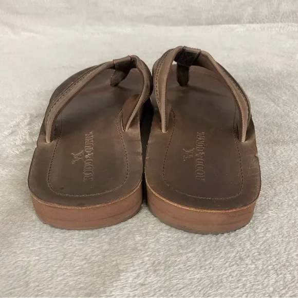 Rodd &amp; Gunn Piha Jandal Mens Flip Flops Sandals EU 41 US 8Brown Leather NEW